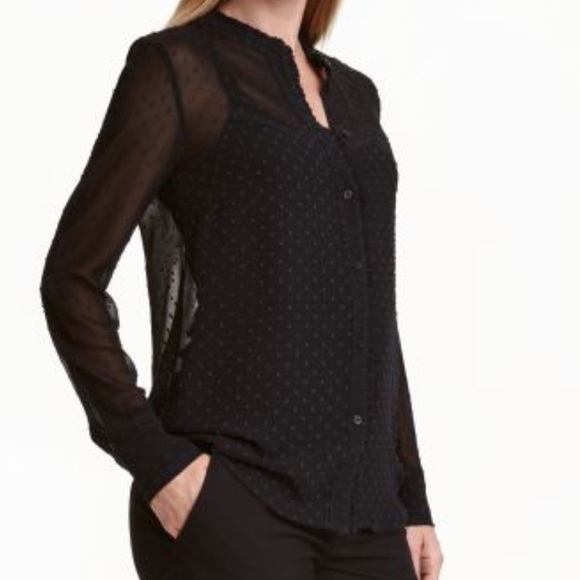 H&M Blouse with a frilled collar size 16 - Picture 3 of 9